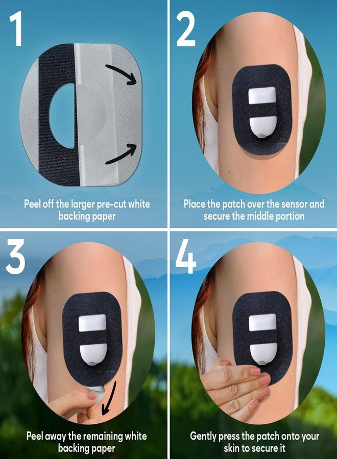 Adamson Omnipod 5 Overpatches – 25 Waterproof Omnipod 5 Adhesive Patches, Sweatproof & Skin-Friendly, No Glue on Center, Easy to Apply & Remove, Secure Hold for Active Lifestyles – Black - Image 3